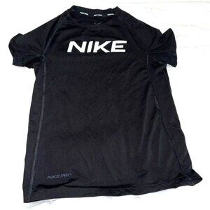 Nike Pro Boys Dri-FIT Black Short Sleeve T-Shirt